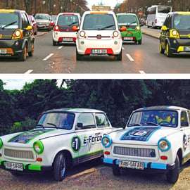 Berlino: Tour della città E-Trabi